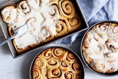 Big-Batch Frosted Cinnamon Rolls