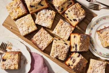 Sweet Corn and Blueberry Coffee Cake