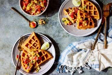 Savory Masa Harina Waffles